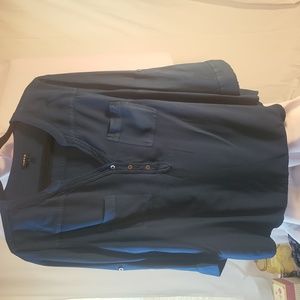 2X Torrid Teal long sleeves woven fabric tunic front pockets #0084